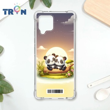 TRON 三星 A42 可愛萌熊貓 四角防摔載具殼 軟殼 手機殼
