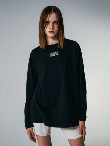 Yuthentic Logo Boxy T-Shirt Black
