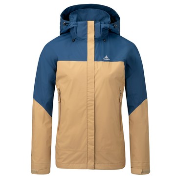 女款GORE-TEX 縱橫戶外單件式防水外套/風衣外套/機能外套(A1GTGZ04W深海藍卡其/登山外套/防水外套)