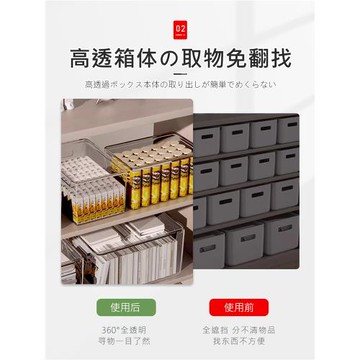 日本透明收納箱整理盒家用書本零食玩具儲物筐桌面塑料收納盒帶蓋
