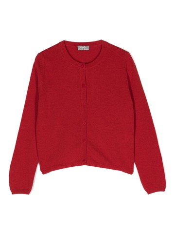 Il Gufo - round-neck virgin wool cardigan - kids - Merino/Virgin Wool - 14 - Red