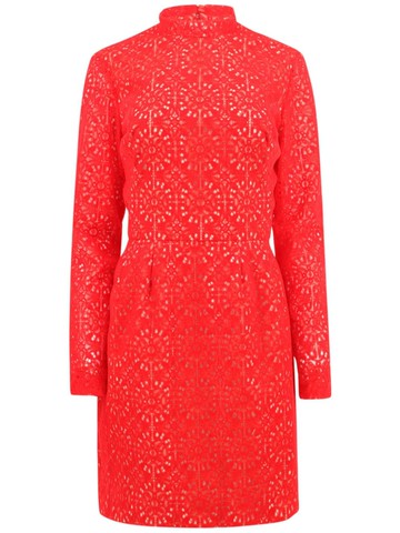 Lela Rose - high-neck embroidered minidress - women - Nylon/Polyester - 12