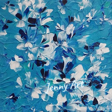 【錦上添花】系列 無框畫 壓克力畫 抽象畫桌上療癒小物小品