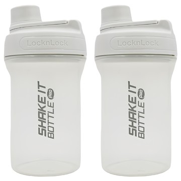 LocknLock 樂扣樂扣 Proshaker 隨行搖搖杯 650ml 標準版 輕巧安全PP材質  灰色  2個