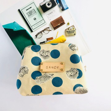 刺蝟點點胖胖口金包 / 附贈免費打印字母皮標