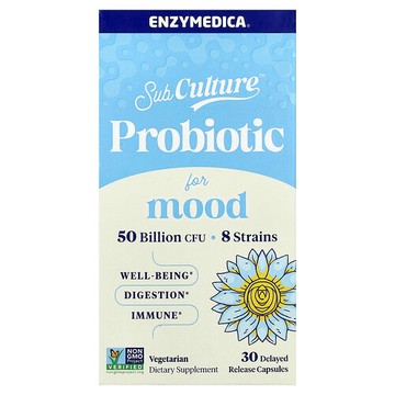 Enzymedica, SubCulture™ 情緒幫助益生菌，30 粒緩釋膠囊