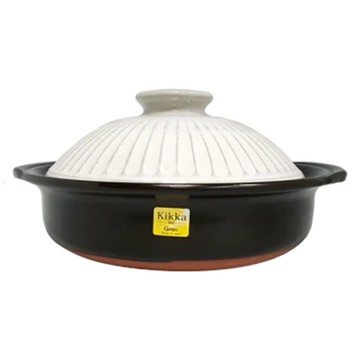 Kikka 輕量鍋 陶瓷材質 2.7L  29cm  菊花琉璃釉  1個