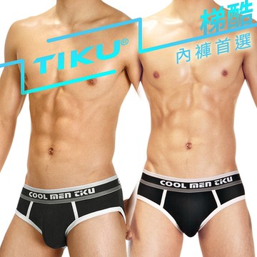TIKU 梯酷 ~ 陽光男孩 柔棉質三角男內褲 - 黑色 (BC1227)