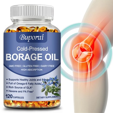 Buporai 美國原裝進口 琉璃苣油1000毫克軟膠囊，支持皮膚 關節 頭髮 60/120粒