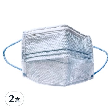 JUN 郡昱 成人平面泡泡紋醫療口罩 9.5 x 17.5cm  50片  夏雪草灰  2盒