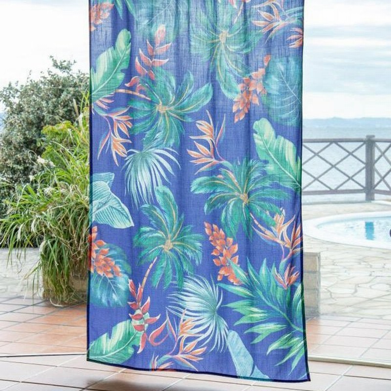 ハワイアン カーテン インテリア 雑貨 花 葉っぱ ビーチ 海 リゾート 南国 おしゃれ ネイビー ホワイト ヴィンテージレア 通販 Lineポイント最大0 5 Get Lineショッピング