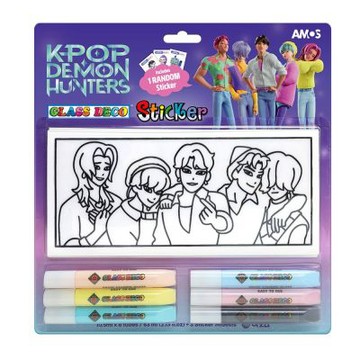 韓國AMOS K-POP SAJA BOYS 6色10.5ML創意玻璃貼DIY組