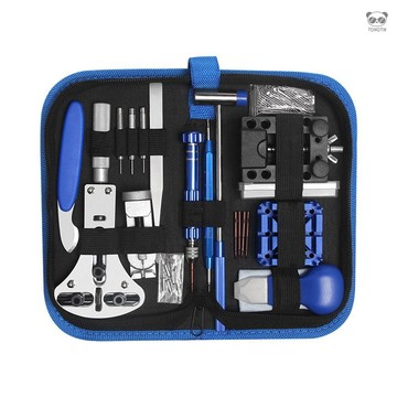 修表工具套裝 手錶維修工具包 手錶開蓋器 修表185件套 手錶拆卸換電池組合 藍包185套裝