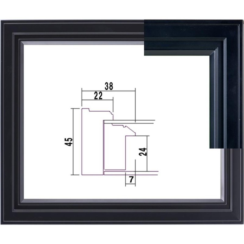 額縁 油絵/油彩額縁 木製フレーム UVカットアクリル付 7753 サイズ F6