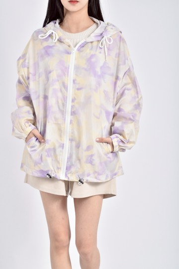 (F) 雪君長袖連帽紫色外套