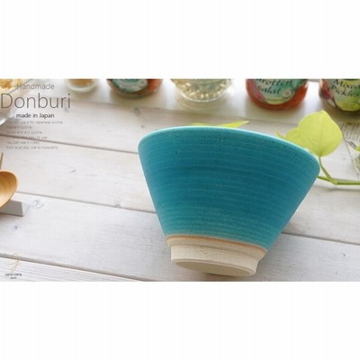 小僧窯 トルコブルー ラーメン鉢 3点セット