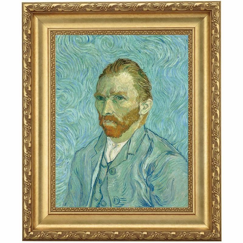 ゴッホ 自画像 4号 立体複製名画 額付き 壁掛け 有名画家 アート
