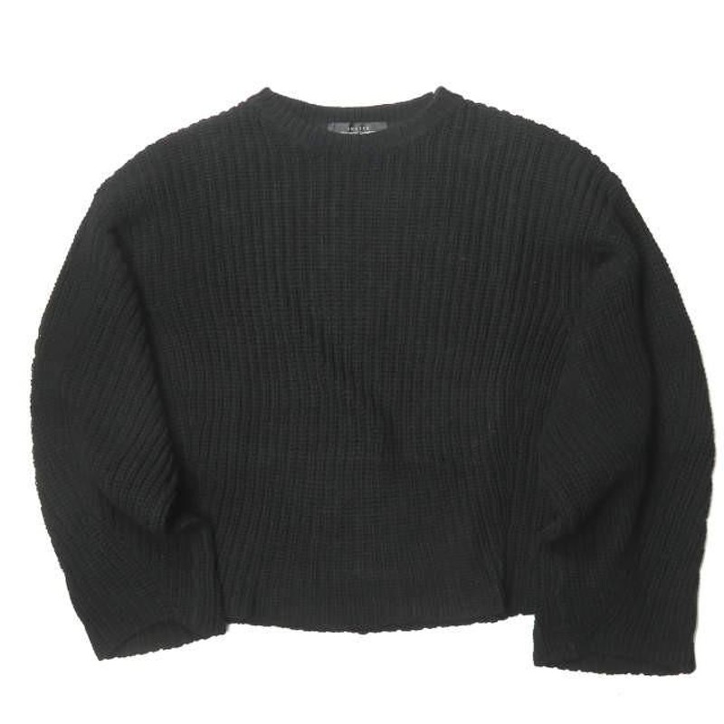 新品 UNUED アンユーズド シルク クルーネックニット ブラック 2 新品 UNUED アンユーズド シルク クルーネックニット ブラック 2