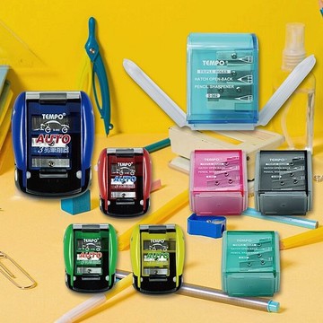 Tempo 節奏 跑車／雙門三孔筆削器(1入) 款式可選 顏色隨機出貨【小三美日】 DS024905 削鉛筆 文具