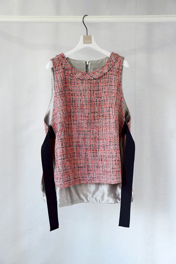 UUIN   _ 花橘毛呢造型混紡背心