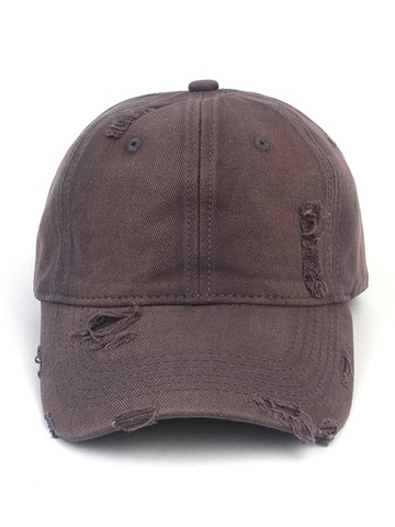 Washing Vintage Damage Ball Cap [Gray]