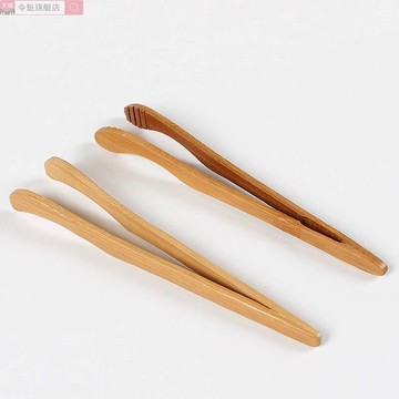 功夫實木茶夾子茶杯夾子鑷子竹木洗杯夾茶道六君子套裝茶具配件