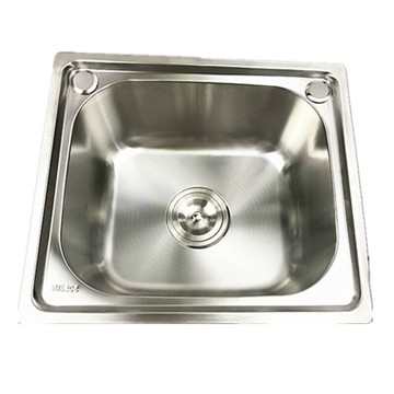 L7SUS304不銹鋼水槽單槽廚房洗菜盆洗碗盆小號單盆加厚洗碗池大水[DD160109]