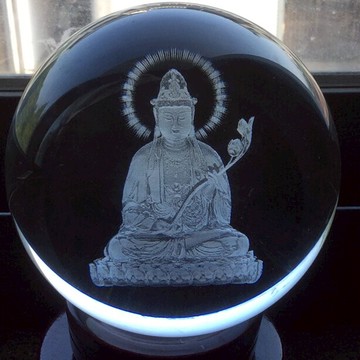十二生肖守護神大勢至菩薩水晶球擺件佛堂客廳供奉家居裝飾生日禮