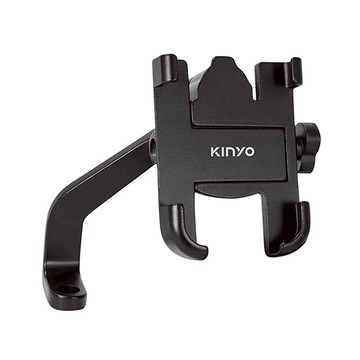 Kinyo U型機車手機架 附防滑墊 + 防滑貼片 + 六角螺絲把手 8.5 x 6.3cm 165g  MCH-087  黑色