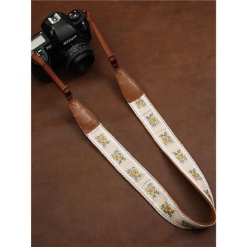 cam-in 相機背帶繡花單反民族風掛帶掛脖微單可調斜挎復古肩帶