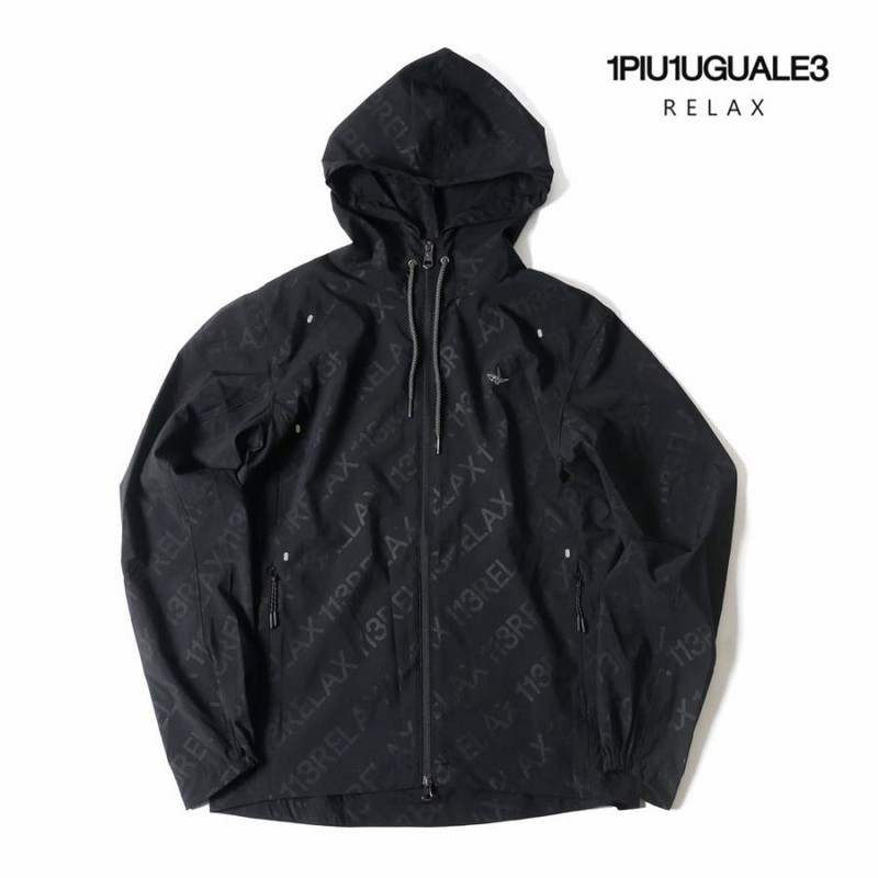 1PIU1UGUALE3 ゴルフ フルジップパーカー セットアップ 黒 XL セール