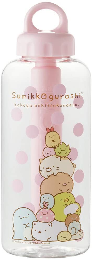 角落生物 Sumikko Gurashi 保冷塑膠水壺580ml，水瓶/水壺/水罐，X射線【C492662】