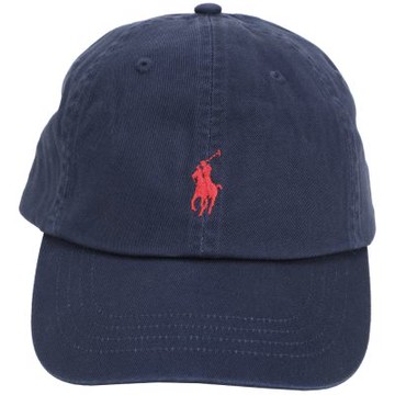 Polo Ralph Lauren 新版 Pony馬刺繡斜紋純棉棒球帽(深藍)