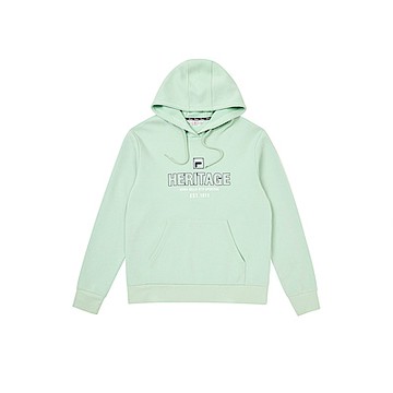 FILA 中性長袖連帽T恤-粉綠 1TEY-5464-LN