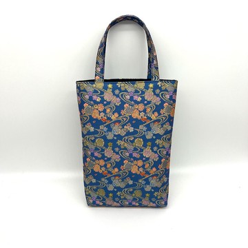 由西陣織和織錦面料製成的日本圖案手提包