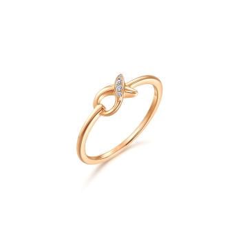 MINTYGREEN 比彼心 18K玫瑰金鑽石戒指