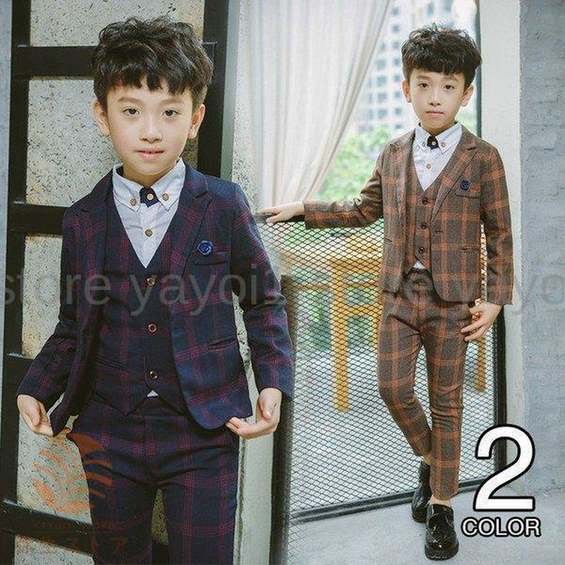 KANSAI KIDS 160cm チェック柄 スーツ ドット柄ネクタイ KANSAI KIDS 160cm チェック柄 スーツ ドット柄ネクタイ KANSAI