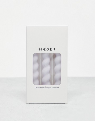 MAEGEN Spiral Taper Candle 3-Pack - Lilac-No colour