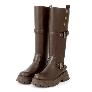 D+AF 復古騎士釦環排釦機車長靴