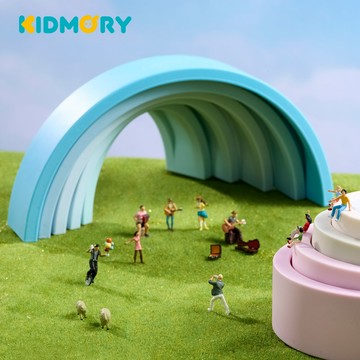 【KIDMORY】矽膠疊疊樂感統玩具-彩虹(KM-851-RB)