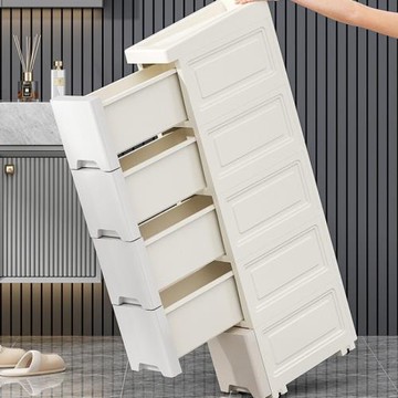14/18/25cm夾縫收納柜抽屜式衛生間廚房塑料窄縫儲物柜多層置物架