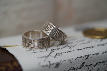 R91 925銀囍字通花戒指 (價格為單件售價)