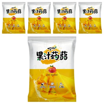 吃果籽 果汁蒟蒻 芒果 台灣在地芒果 擠壓式果汁蒟蒻 獨立包裝 無添加色素 無防腐劑 無消泡劑 果汁含量10%  240g  5包