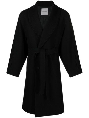 Le 17 Septembre - double-breasted wool coat - men - Polyamide/Polyester/Wool - 50 - Black
