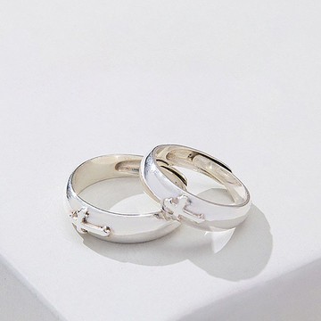 【SoLight鹽青】SL335、SL336信仰之光仰望十架簡約風-男女對戒