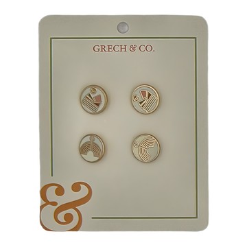 Grech&Co 耳針耳環兩對組  山景 + 彩虹