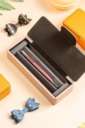 【雷雕刻字】 原子筆 皮革禮盒 / STUDIO 系列 - 限量 紫褐色