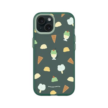 iPhone 15 Clear 憂墨綠 - 布朗尼 annnbrownie - 夏日冰淇淋