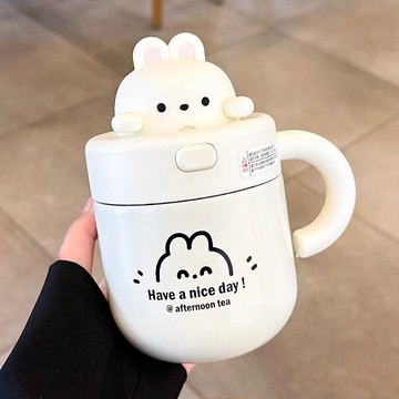 可愛保溫杯女生高顏值水杯超萌2023新款咖啡杯隨行杯316小巧便攜