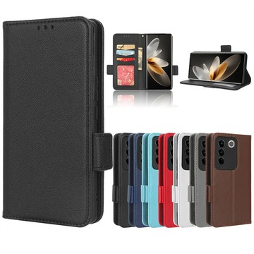 免運✅台灣熱銷✅適用VIVO V27手機殼V27 Pro手機皮套荔枝紋插卡翻蓋保護皮套支架防摔保護套